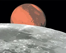December 8, 2022: Live broadcast of the occultation of Mars by the Moon