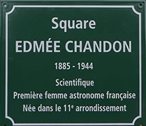 Parisian streets named after women astronomers