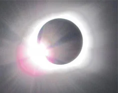 Total solar eclipse at the Easter island