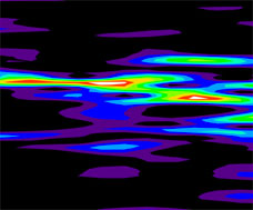Solar-like oscillations have been discovered in a massive star by CoRoT