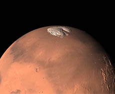 How to find the geographic North on Mars?
