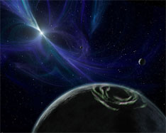 The wake of planets around pulsars