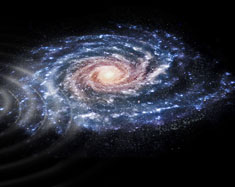  Milky Way churned up by galactic fender bender