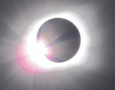 Total solar eclipse at the Easter island