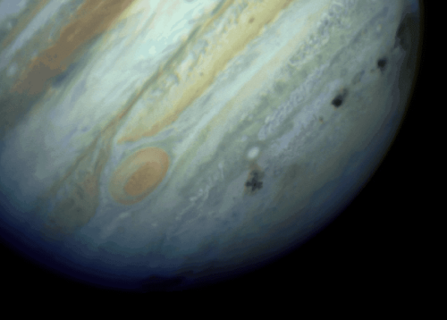  L'hémisphère sud de Jupiter, une semaine après le début des impacts
